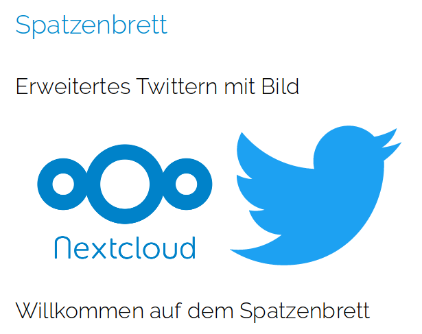 Spatzenbrett Webseien zum Twittern