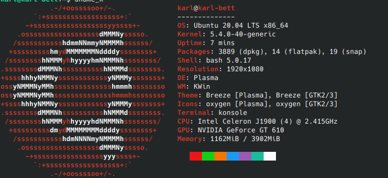 Kubuntu 20.04 Installiert