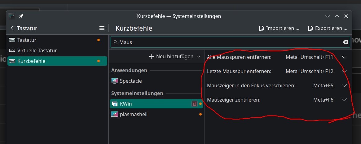 Shotcut Linux KDE für Mausspuren