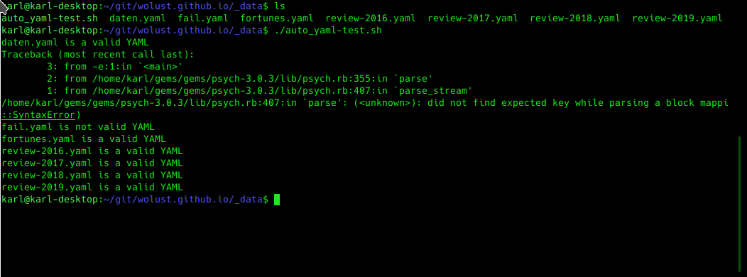 Yaml Test Bashscript